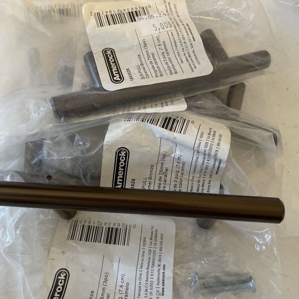 8 Amerock NOS NEW Caramel Bronze 3” 1853528 Cabinet Drawer Pulls